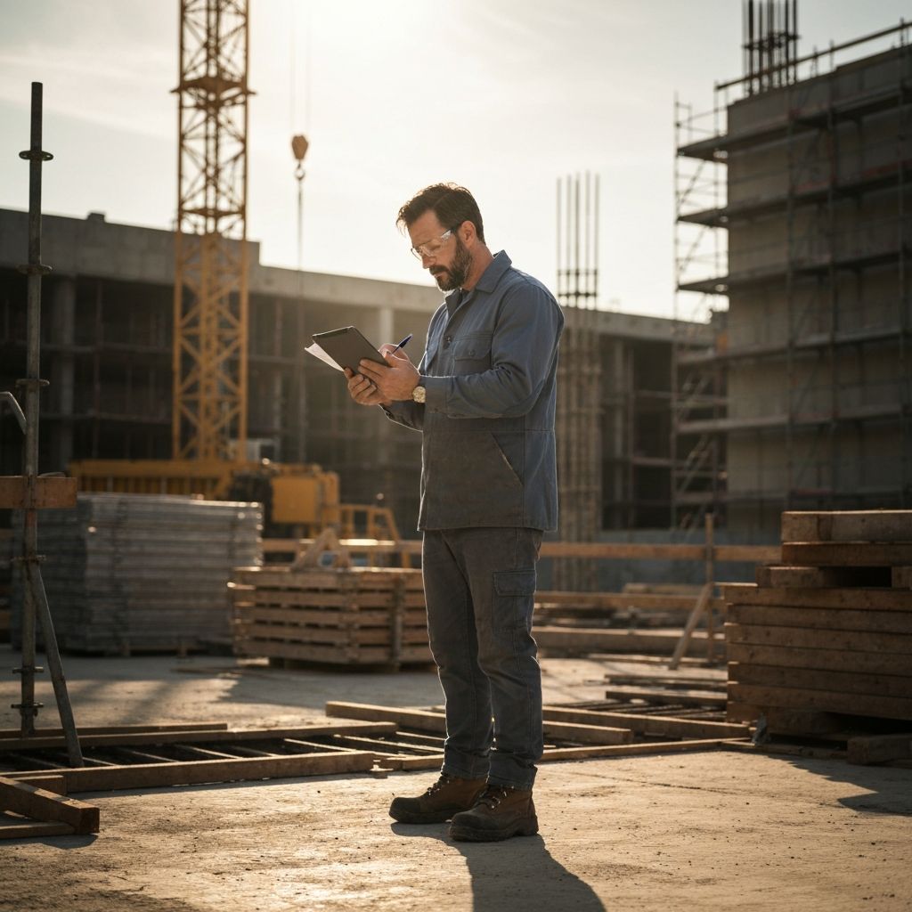 Builder creating estimate on tablet